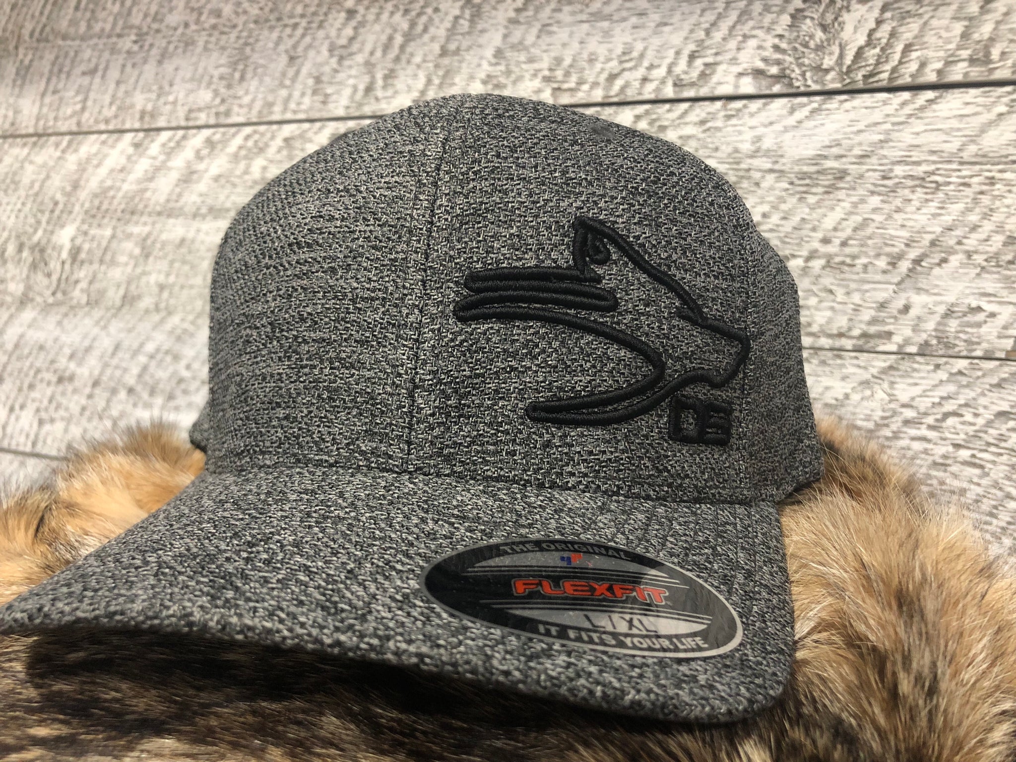 Dog soldier heather gray flex fit hat